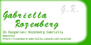 gabriella rozenberg business card